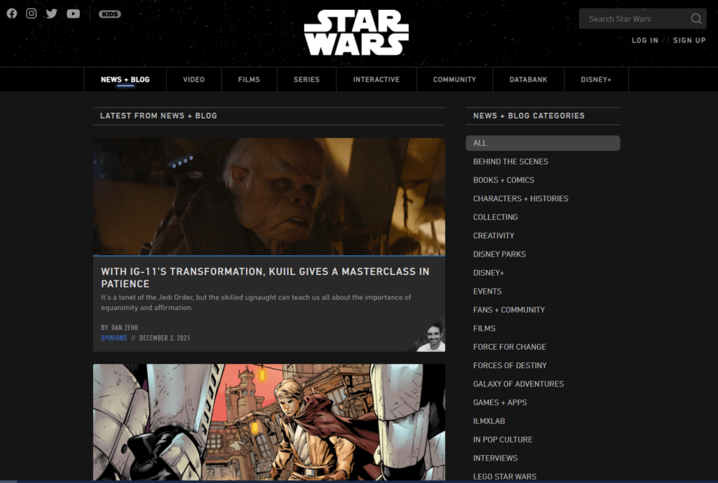 star_wars_wordpress_website