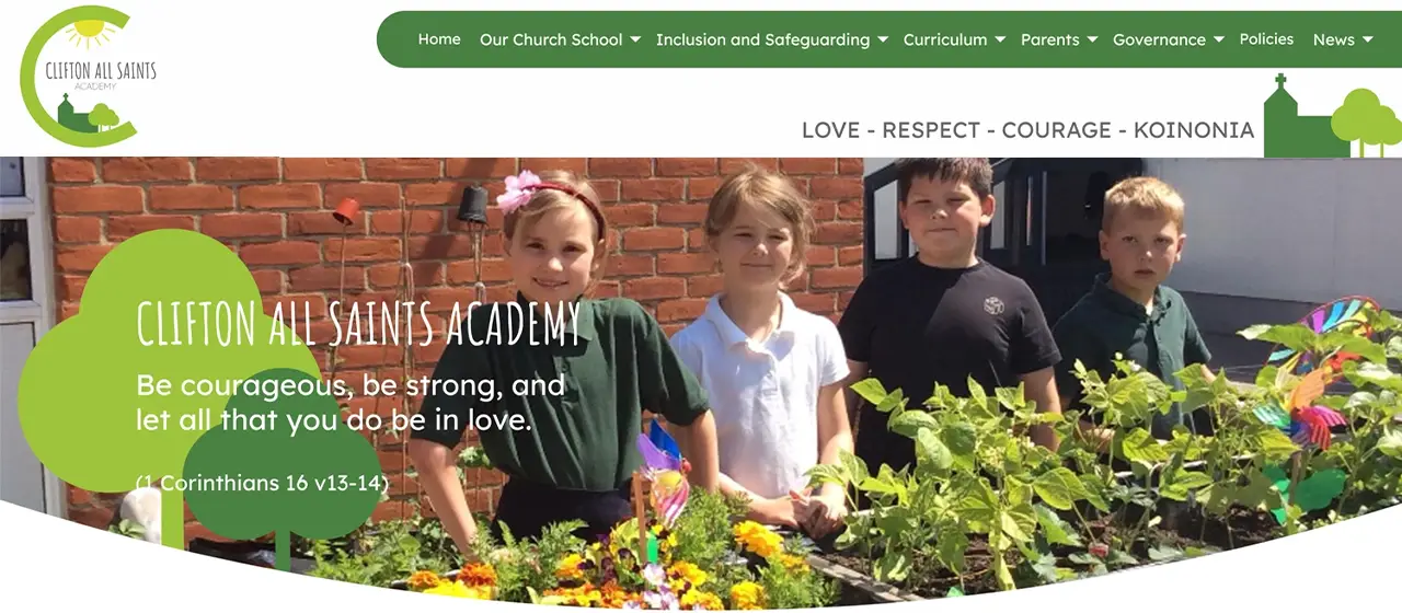 Clifton All Saints Primary School - Website design