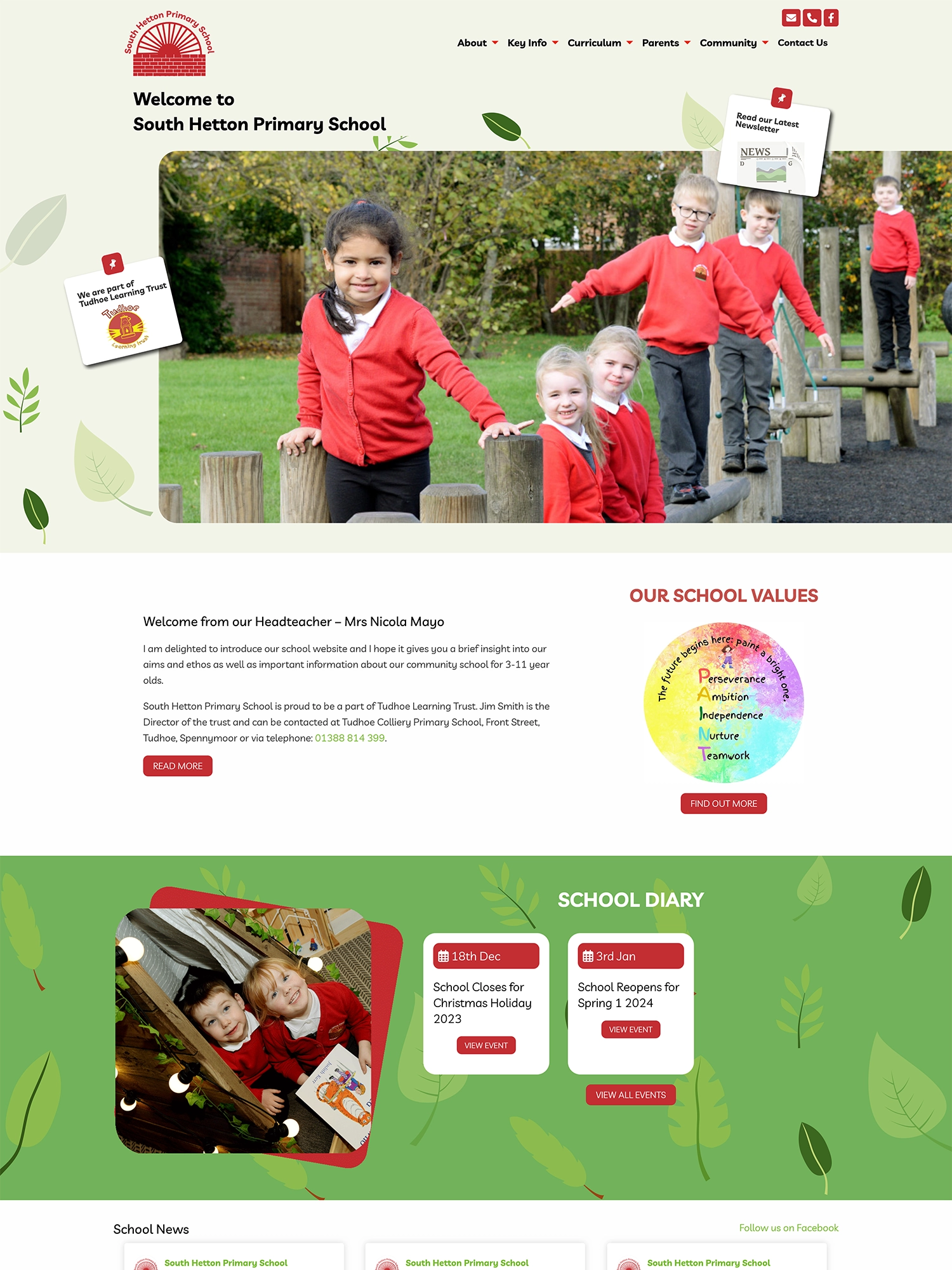 South Hetton Primary School - Website design
