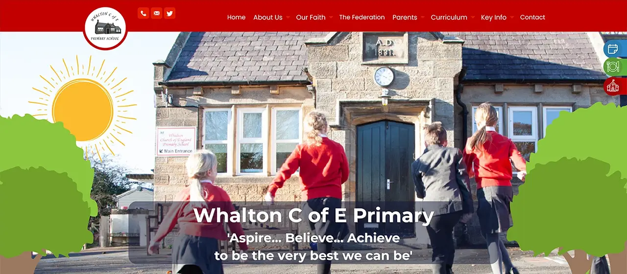 Whalton C of E Primary School - Website design