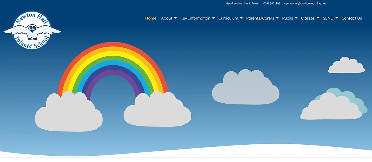 Newton Hall Infant School - Website design