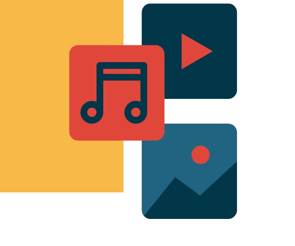 Image of multimedia icons